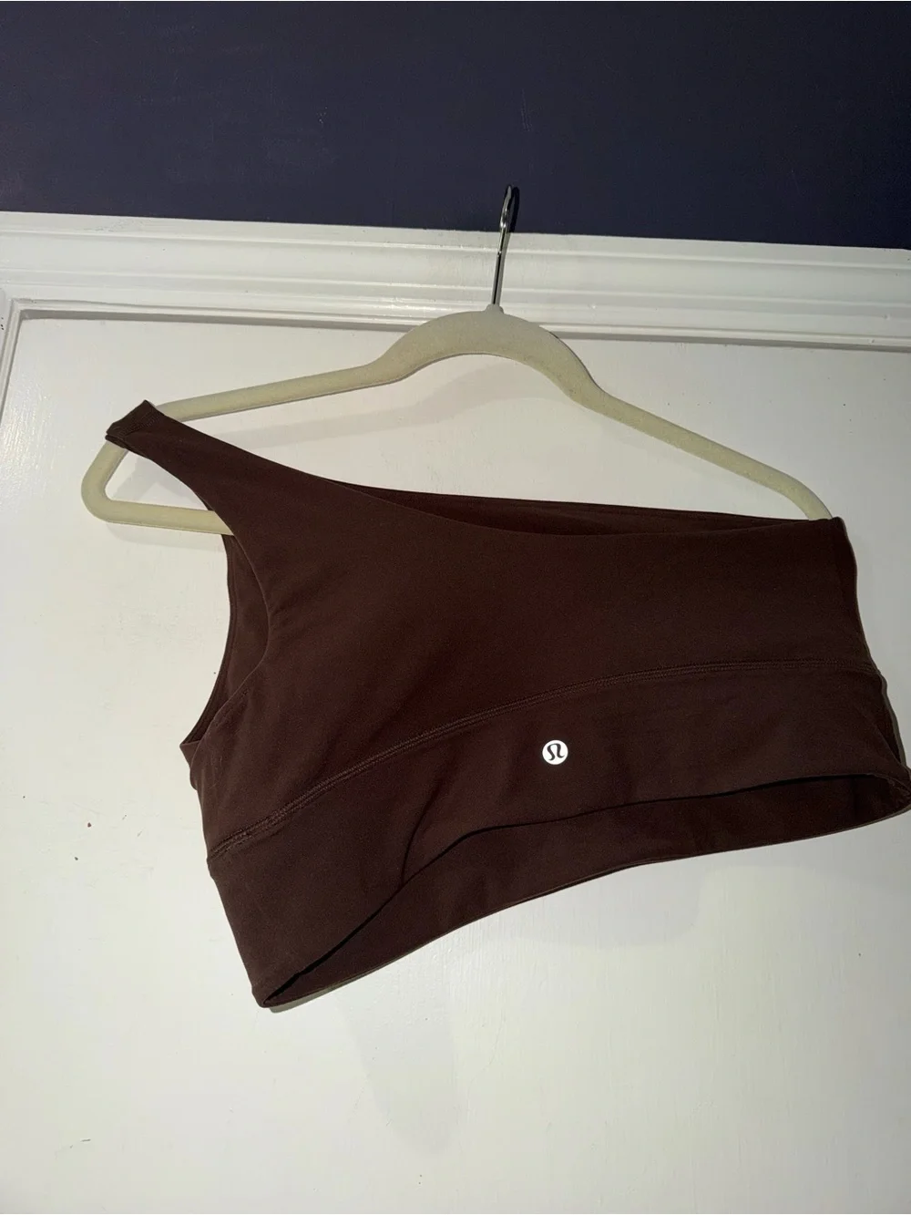 lululemon athletica Asymmetric One-Shoulder Chocolate Brown Sports Bra